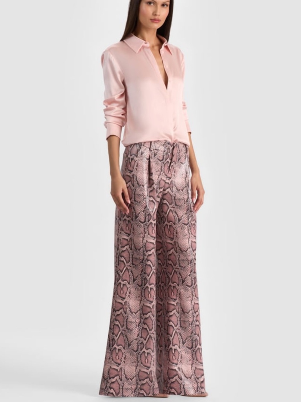 New Alice and Olivia Eric vegan snakeskin pants